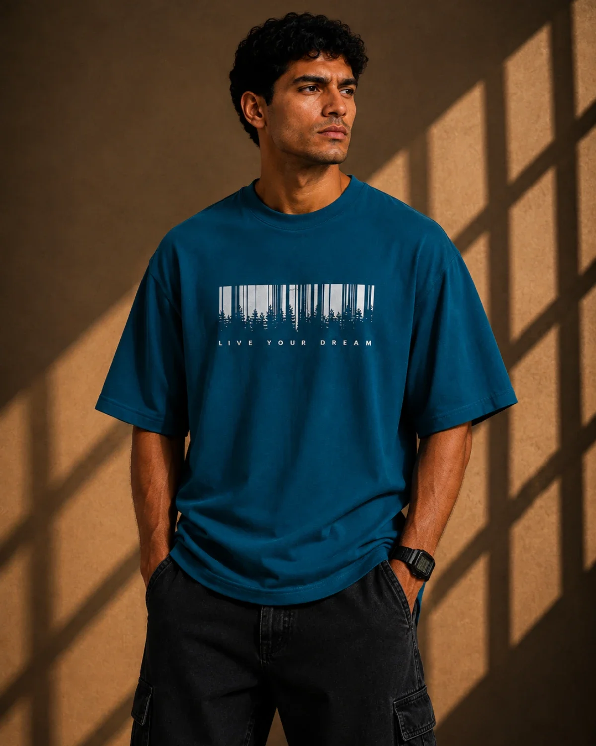 Live Your Dream Oversized T-Shirt – Blue