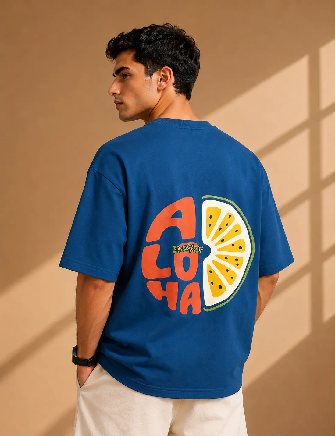 Royal Blue Printed T-Shirt