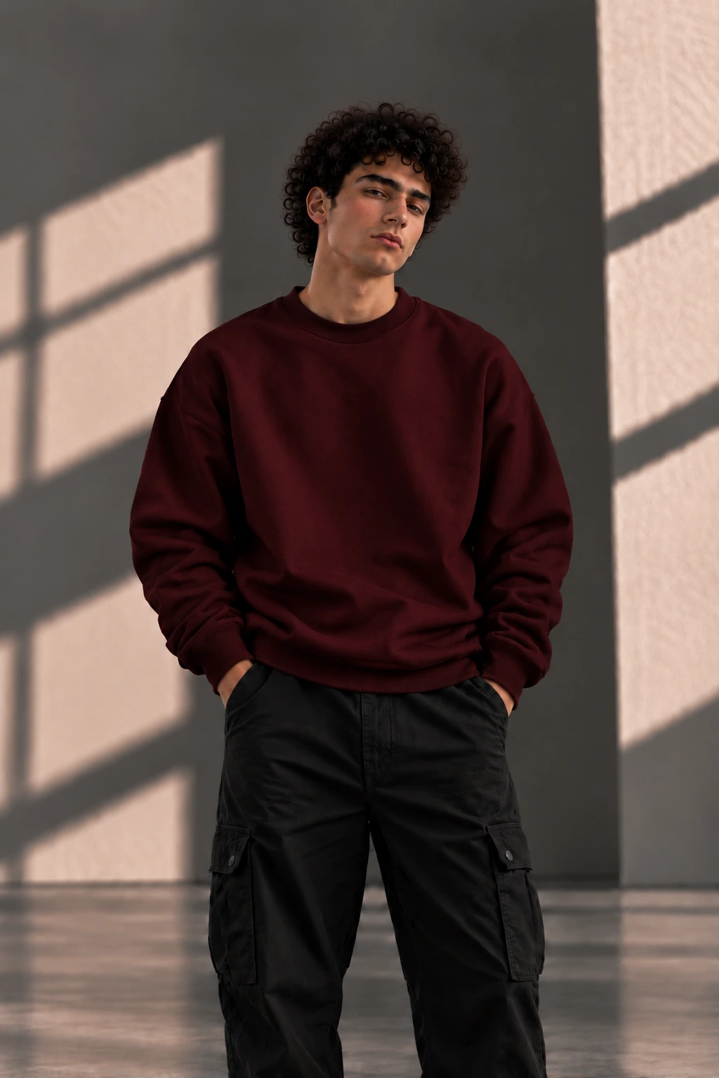 Burgundy Crewneck Sweatshirt