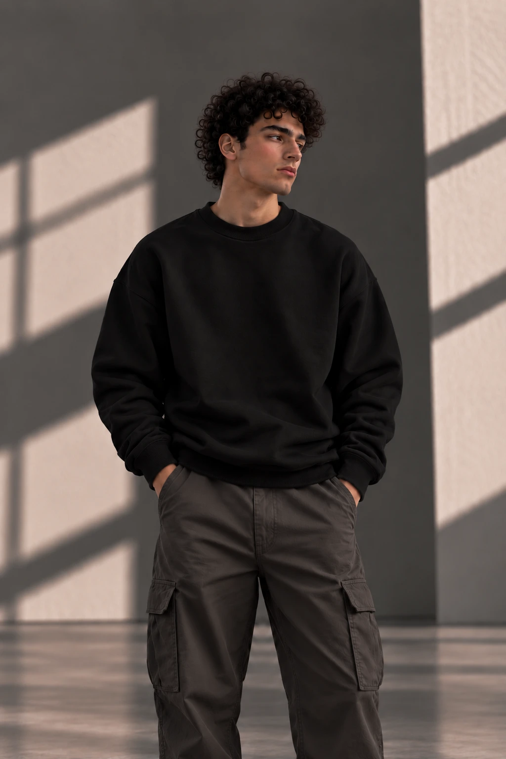 Black Crewneck Sweatshirt